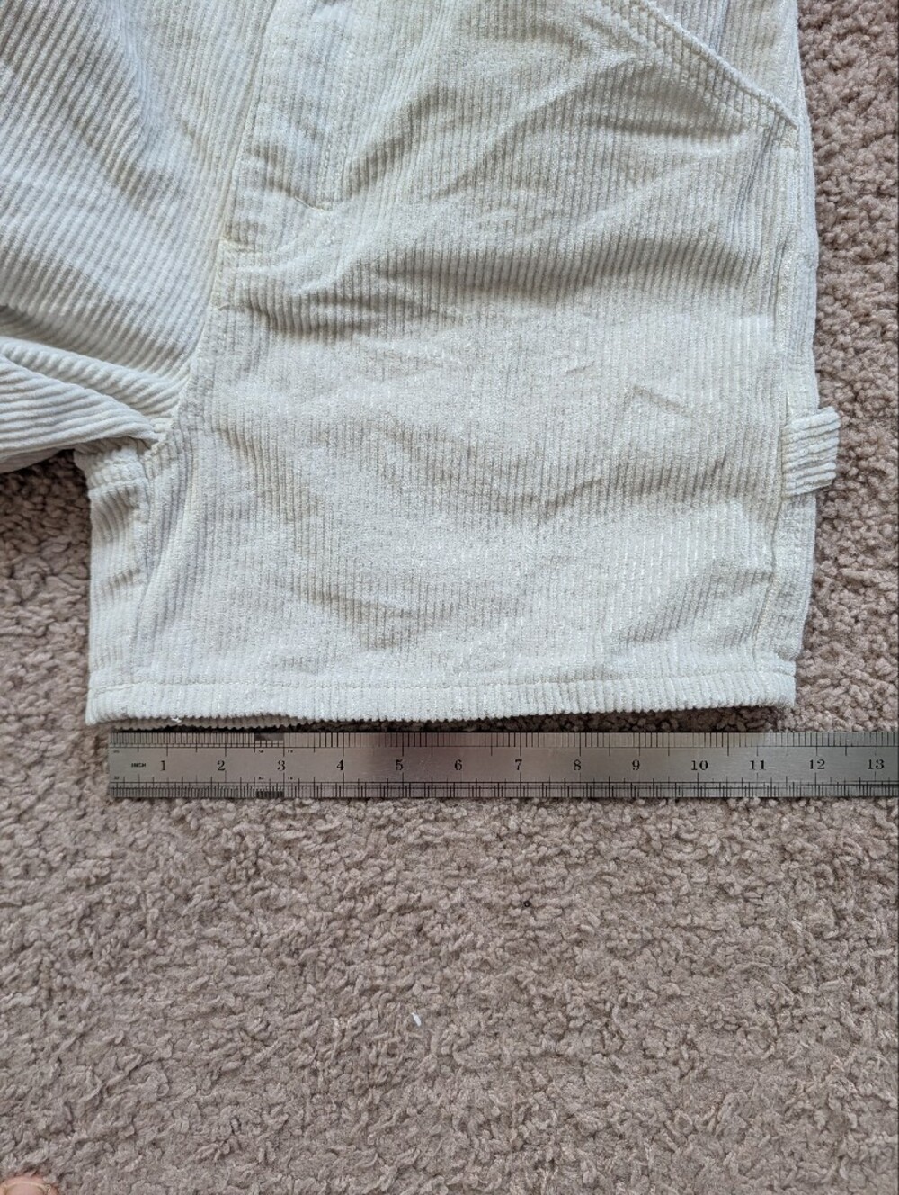Empyre Womens Laurel Cream Asymmetrical Corduroy Carpenter Skate Shorts Small - Picture 16 of 16